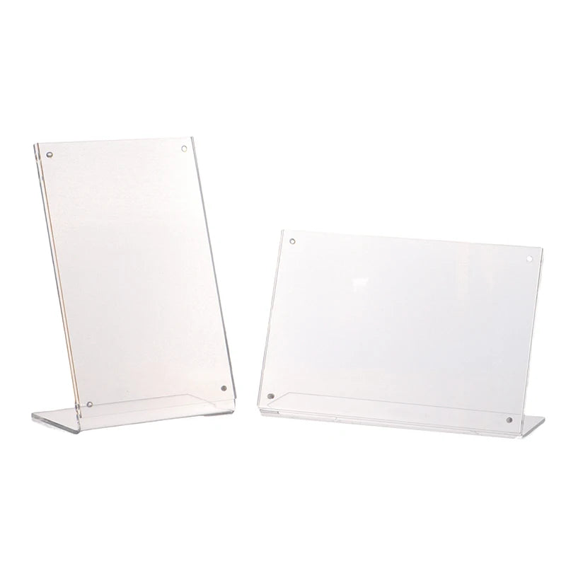 support présentation moderne transparent cartes étiquettes prix 100x150mm 120x80mm