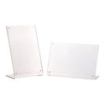 support présentation moderne transparent cartes étiquettes prix 100x150mm 120x80mm