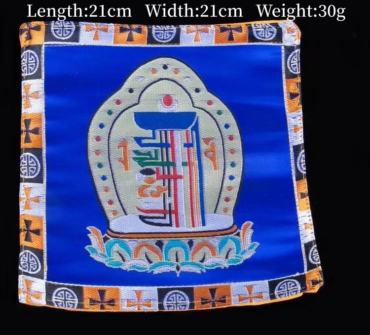 serviettes traditionnelles multicolores brodées motifs floraux géométriques opaques