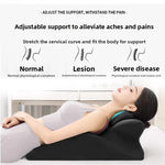 coussin multifonctionnel noir texture douce contemporain ergonomique mousse mémoire forme polyester coton massage lit