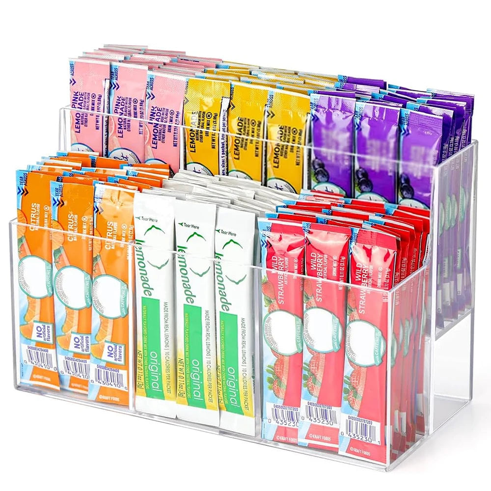 boîte rangement transparente moderne acrylique réutilisable compartiments accessoires papeterie maquillage thé minimalistestyle