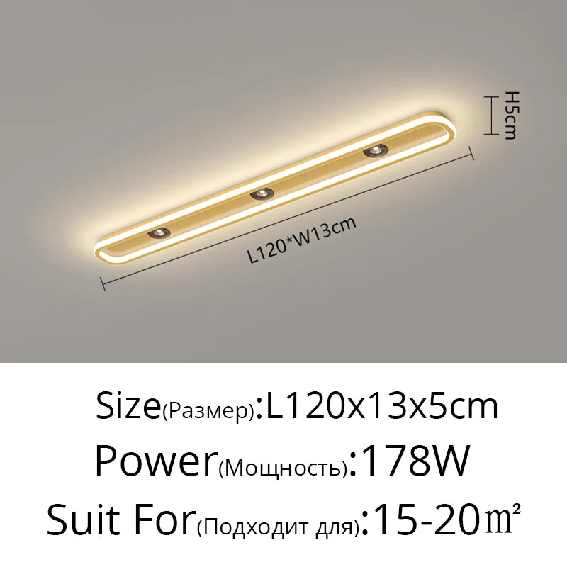 plafonnier led moderne ultra mince bande lumineuse chambre couloir blanc flux lumineux élevé télécommande