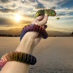bracelet serpent bleu violet vert créatif opacité adhésif jeunesse collection plastique