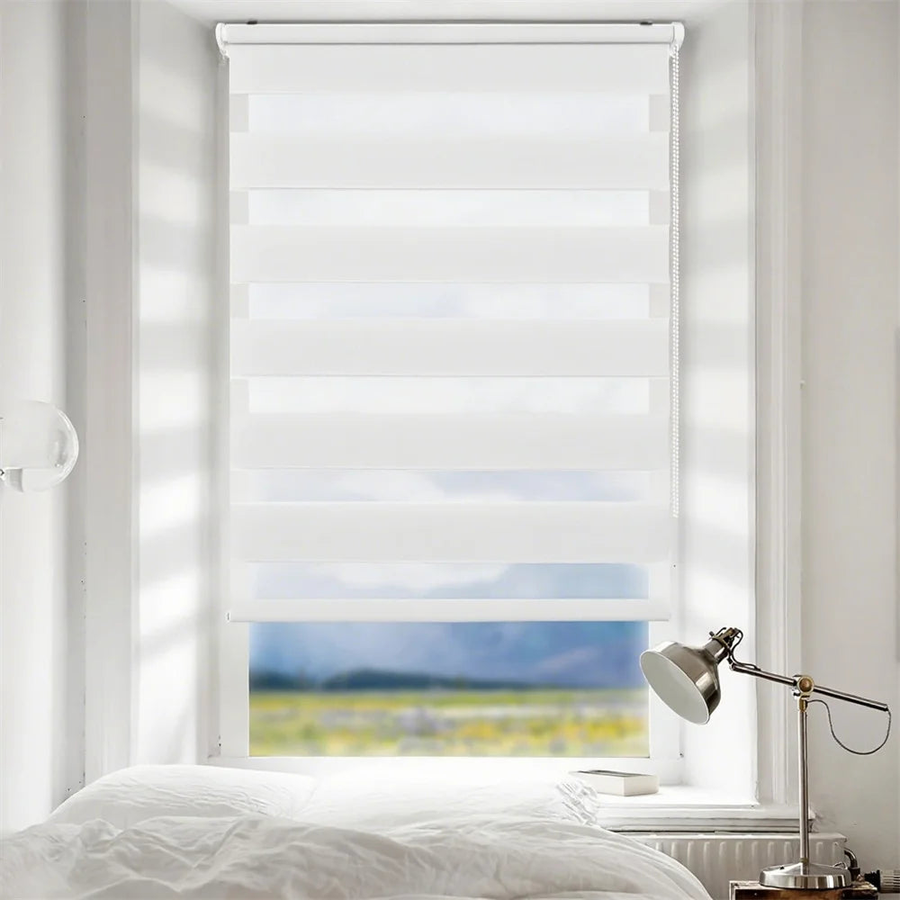 store deux niveaux blanc rayures horizontales moderne clips opacité chambre salon