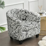 housse fauteuil club velours extensible canapé place salon coussin