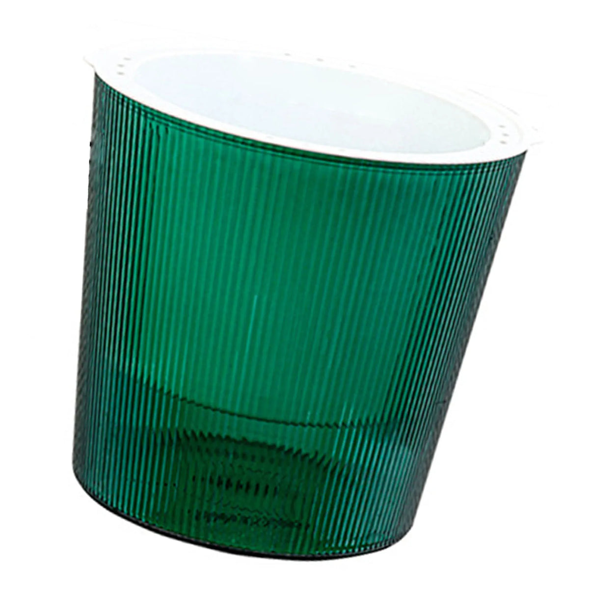 pots plantes auto arrosants résine translucide couleurs blanc vert jaune nervures vintage