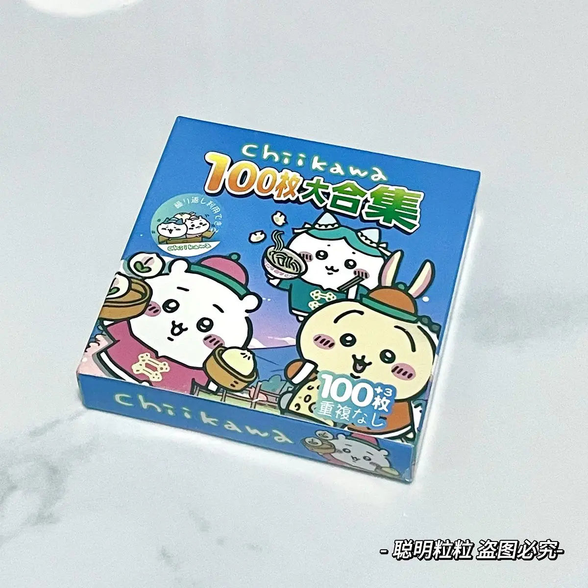 sticker kawaii mignon enfantin boîte stickers motifs personnages couleurs bleu rose blanc jaune vert