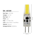 ampoule led transparente 12v g4 360° blanc chaud 2700k 50000h moderne