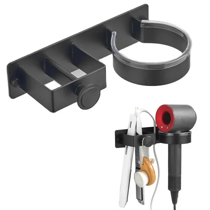 support mural aspirateur cheveux fer lisser rose doré gris noir moderne adhésif echangereelsfixe