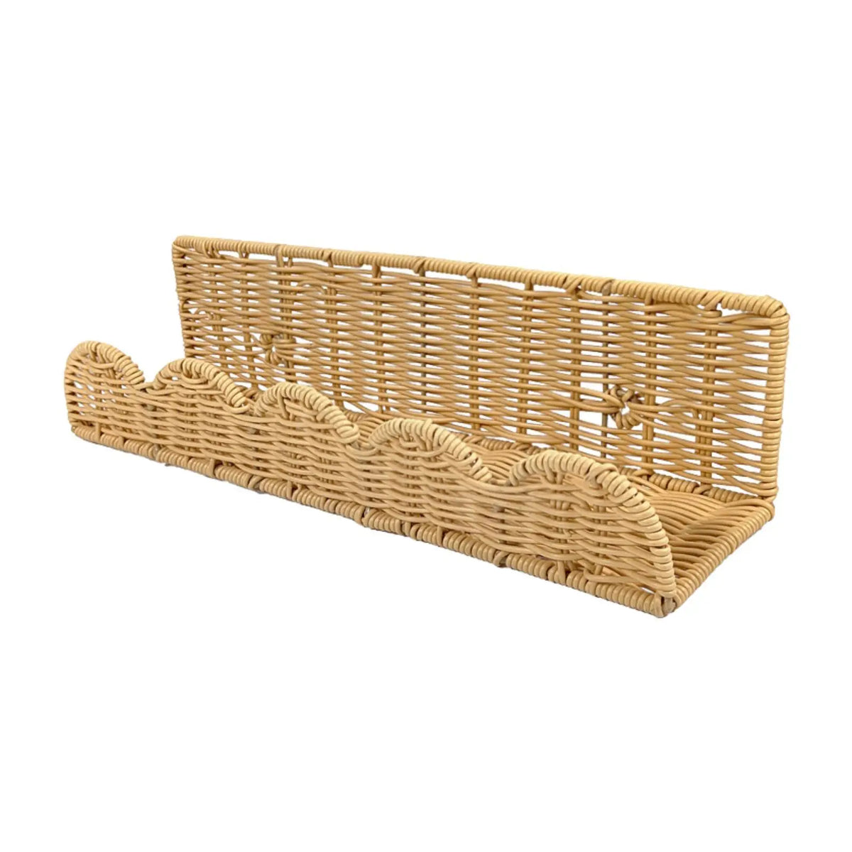 panier mural tressé beige rustique adhésif fixe organisation murale décoration boho chambre enfant