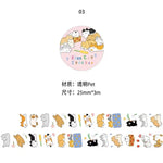 ruban decoratif transparent motifs animaux geometriques decor mignon adhesif educatif dessin ecole fournitures papeterie