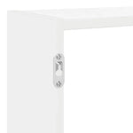 Détail des compartiments de l'étagère murale cube
