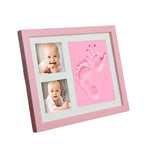 cadre photo enfant empreintes main pied blanc clips classique matériau opacité souvenir croissance