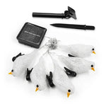 guirlande oiseaux bleu doré lumineuse clips solaire usb led jardin festive