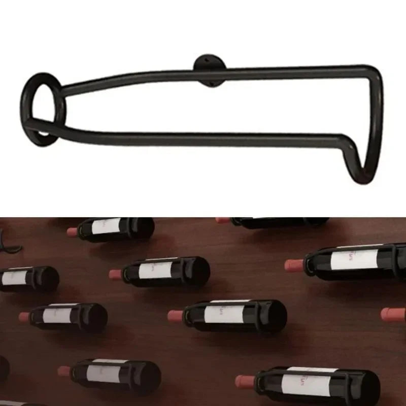 porte bouteilles mural industriel noir doré bouteilles vin suspension minimaliste fixe