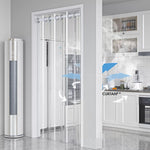rideau transparent rayures verticales moderne pvc porte lavable machine anneau métallique