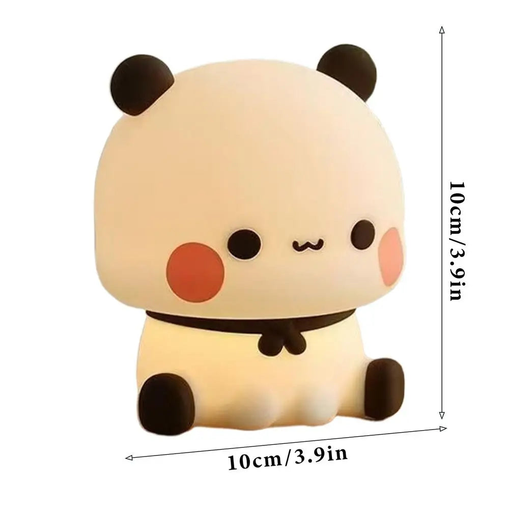 veilleuse nuit panda mignon blanc noir orange modes dimmable tactile enfant chambre maison