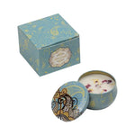 bougies parfumées fleurs séchées rouge bleu rose multicolore motifs floraux mandala ethnique boho chic
