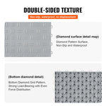 tapis sol gris texture diamant antidérapant interlocking loops industriel 50 pièces