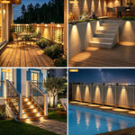 applique solaire led noir haute luminosité ip65 double sided tape vis moderne