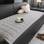 housse canapé peluche rayée gris clair moderne antidérapante machine 70x150 70x180