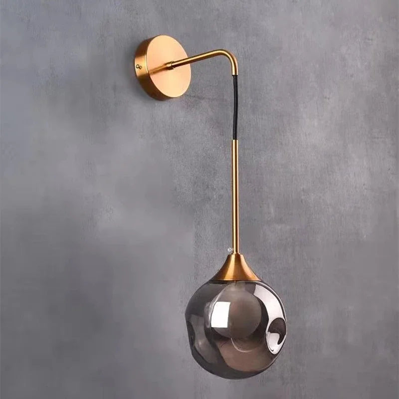 lampe murale or moderne élégante transparente cuisine chambre coucher salle manger entree étude
