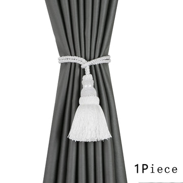 attache rideau pompon frange cordon décoratif classique élégant fenêtre salon maison moderne