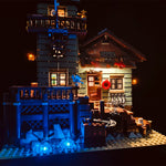réduit building tour magasin éclairage led figurines oiseaux panneau indicateur éléments décoratifs