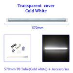 tube led blanc mat moderne éclairage intérieur cuisine garage clips montage