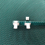 ceinture polonaise chanvre vert maille fine clips blancs moderne 10.5mm 11.5mm