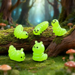 jouets résine vers souriants animaux miniature vert bricolage décoration jardin féerique pastorale