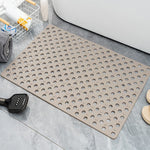 tapis douche bain antidérapant microfibre perforations bleu rose gris vert beige moderne
