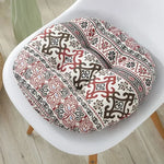 coussin chaise rond confortable mousse polyestère motif géométrique repas siège maison
