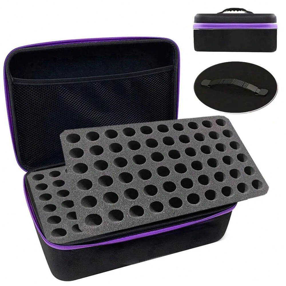 kit creation artisanale noir violet texture mat pratique portable poignée pinceaux fouille pliable