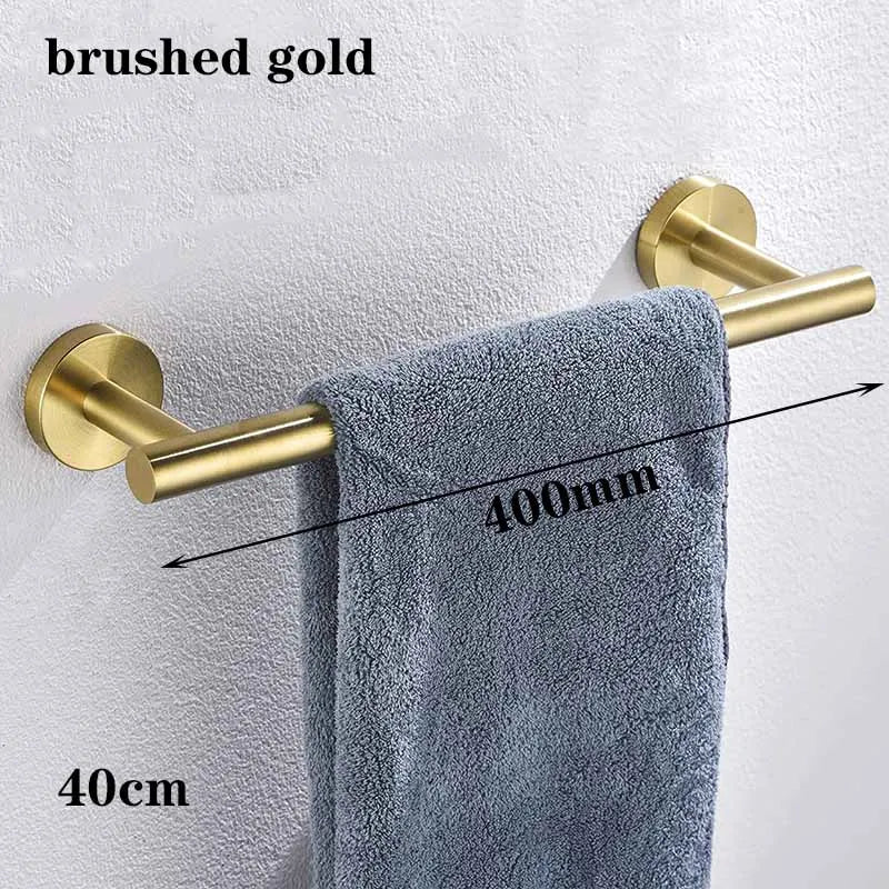 porte serviettes bain mural acier inoxydable noir mat moderne salle bain