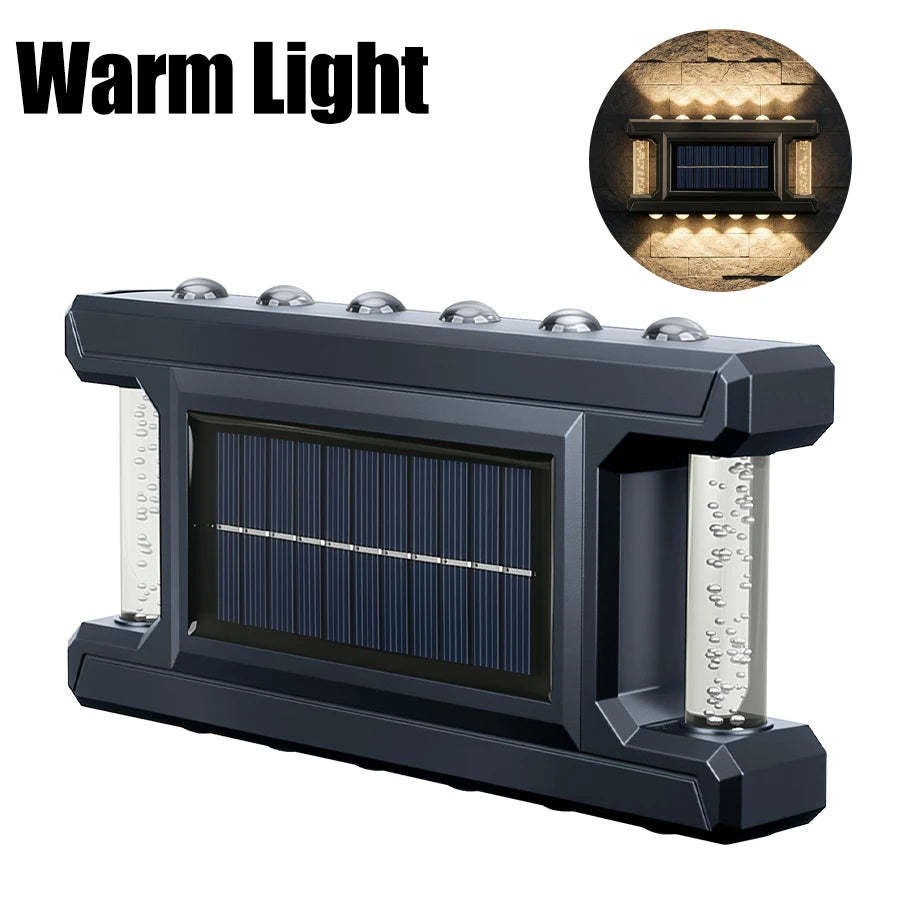 lampe murale solaire noir moderne adhésif panneau solaire led capteur lumière extérieure autonomes