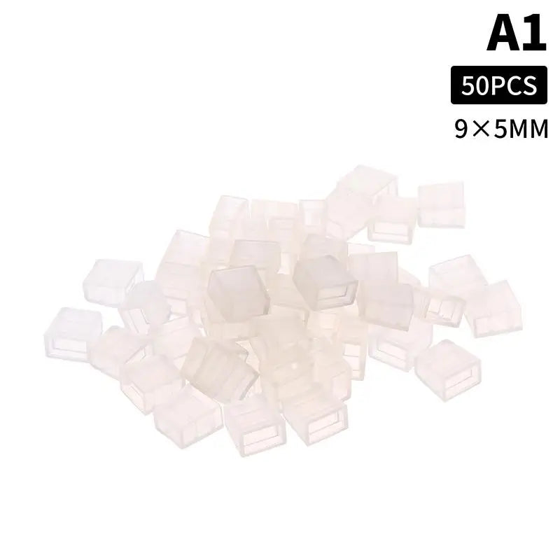 connecteurs ruban led transparent adhésifs moderne embouts silicone non poreux fente centrale tube led