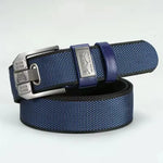 ceinture homme toile marron bleu marine beige noir moderne maille fine boucle clic