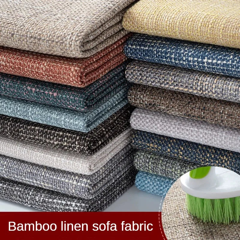 tissu canapé lin polyester résistant bricolage couture sofa pillowcase tablecloth moderne rustique gris beige
