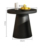 table basse moderne minimaliste ronde fer noir blanc salon maison