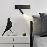 lampe murale led bras articulé moderne noir blanc minimaliste fixée mur