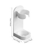 support mural brosse dents électrique adhésif blanc rose noir moderne minimaliste 24 35mm