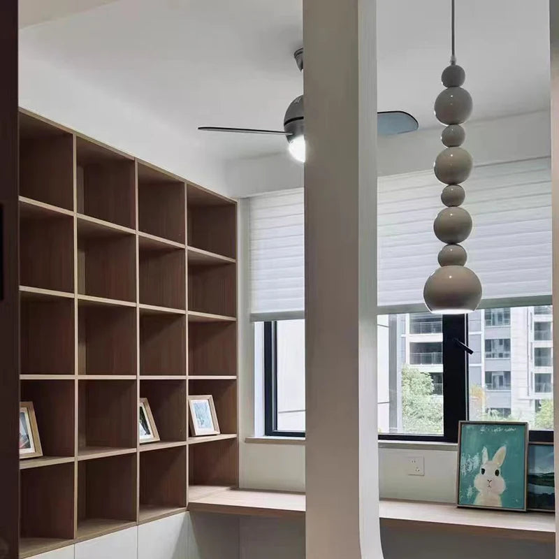 Lampe suspendue de chevet design gourde créative pour chambre