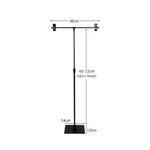 support d'affichage réglable acier inoxydable noir moderne clips ajustement hauteur affiche clip aluminium base