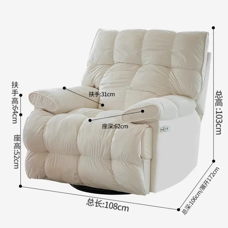 fauteuil relax moderne simili cuir gris orange beige vert ergonomique salon