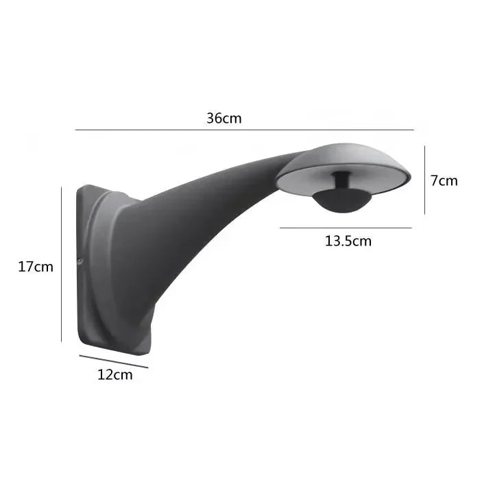 applique murale led 5w moderne noir mat extérieure hydrofuge bouton poussoir 85265v