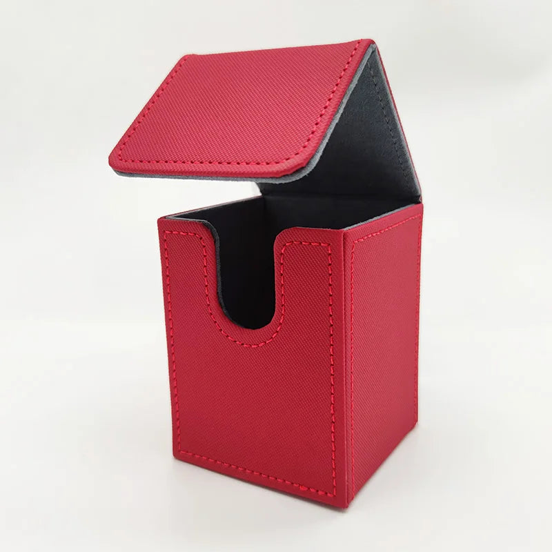 boîte rangement cartes jeu collection protection texturée moderne noir bleu rouge gris