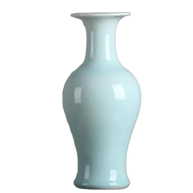 Vase de céramique turquoise élégant et épuré.