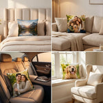 coussin personnalisé photo famille animaux moderne 30x30cm 40x40cm 45x45cm polyester double face déco