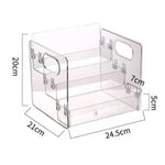 organisateur maquillage transparent moderne réutilisable compartiments clips fixations soins peau parfums cosmétiques porte maquillage